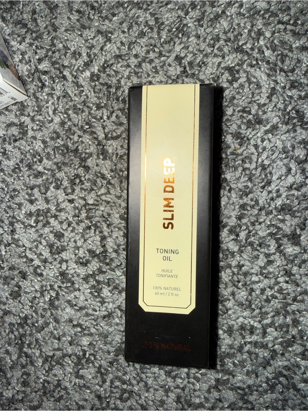 Slim Deep Toning Oil - Black & Cream Packaging